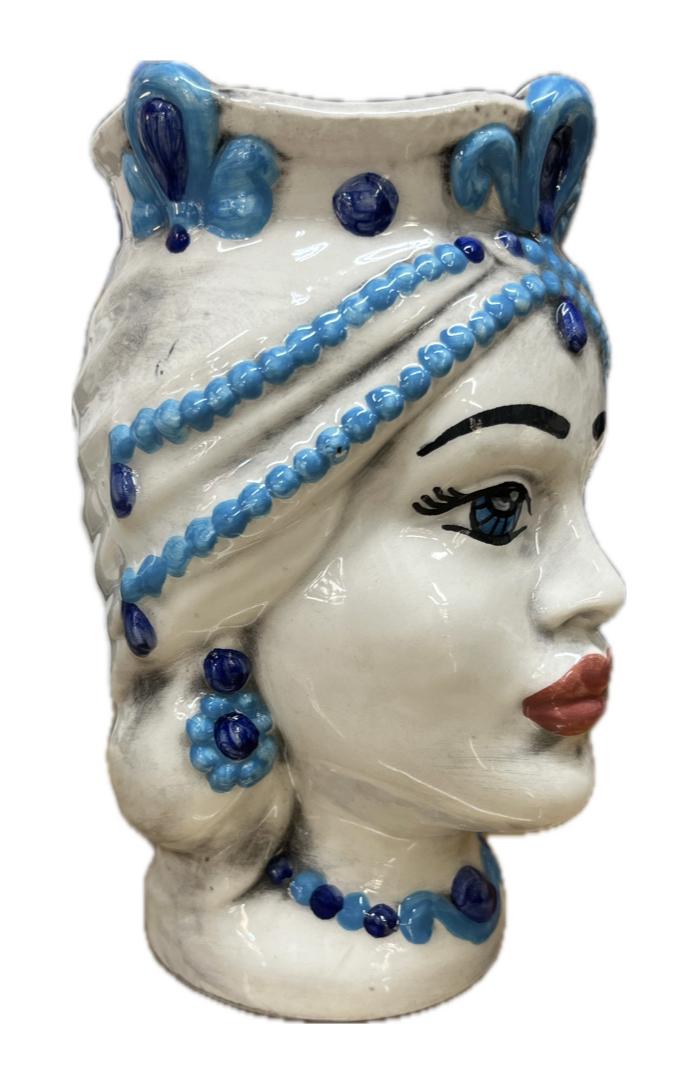 Teste di moro gioiello Produzione artigianale di Caltagirone H 20cm