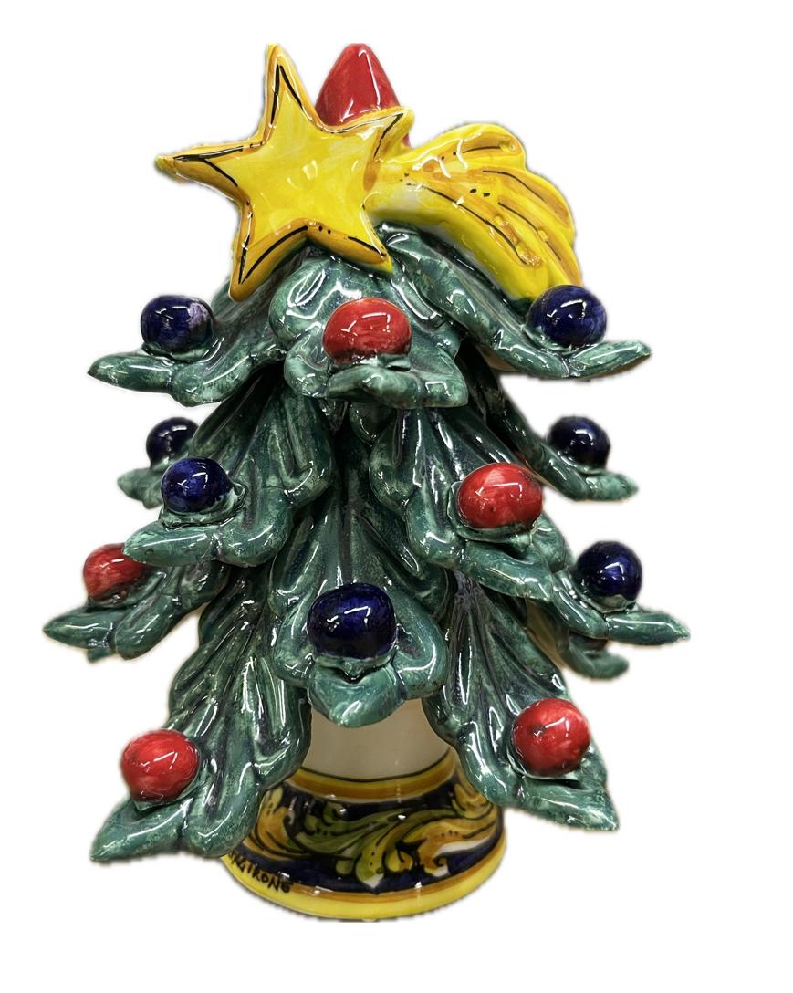 Albero di Natale in ceramica Produzione artigianale di Caltagirone  h.17