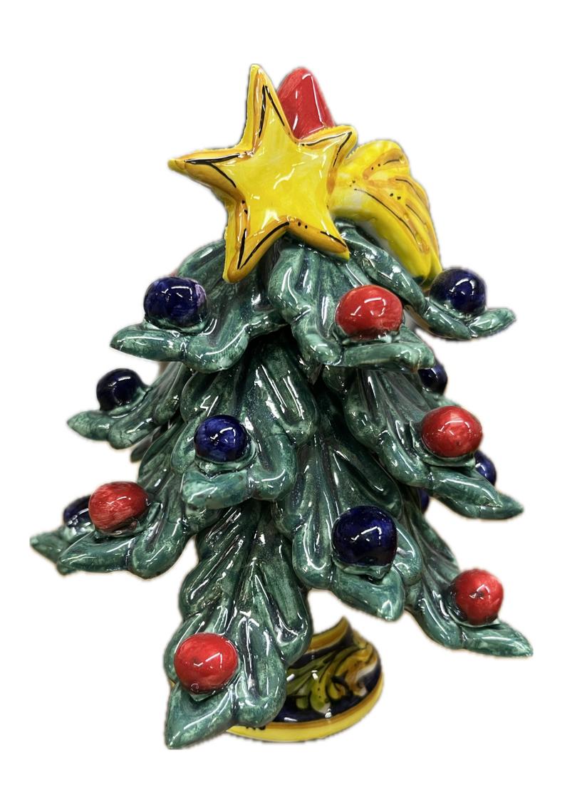 Albero di Natale in ceramica Produzione artigianale di Caltagirone  h.17