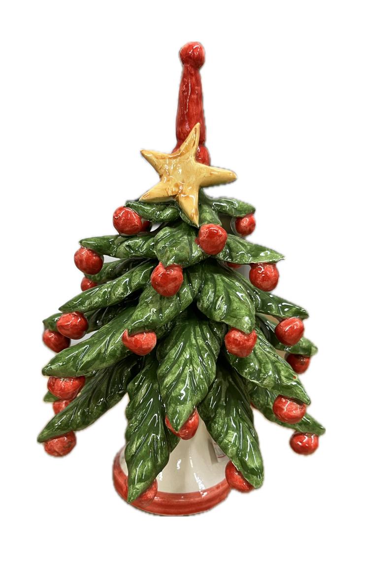 Albero di Natale in ceramica Produzione artigianale di Caltagirone  h.18/19 cm