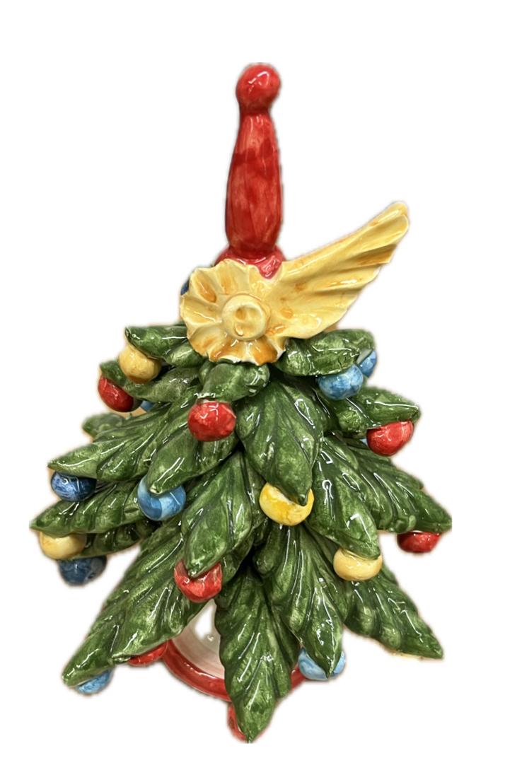 Albero di Natale in ceramica Produzione artigianale di Caltagirone h.18/19 cm