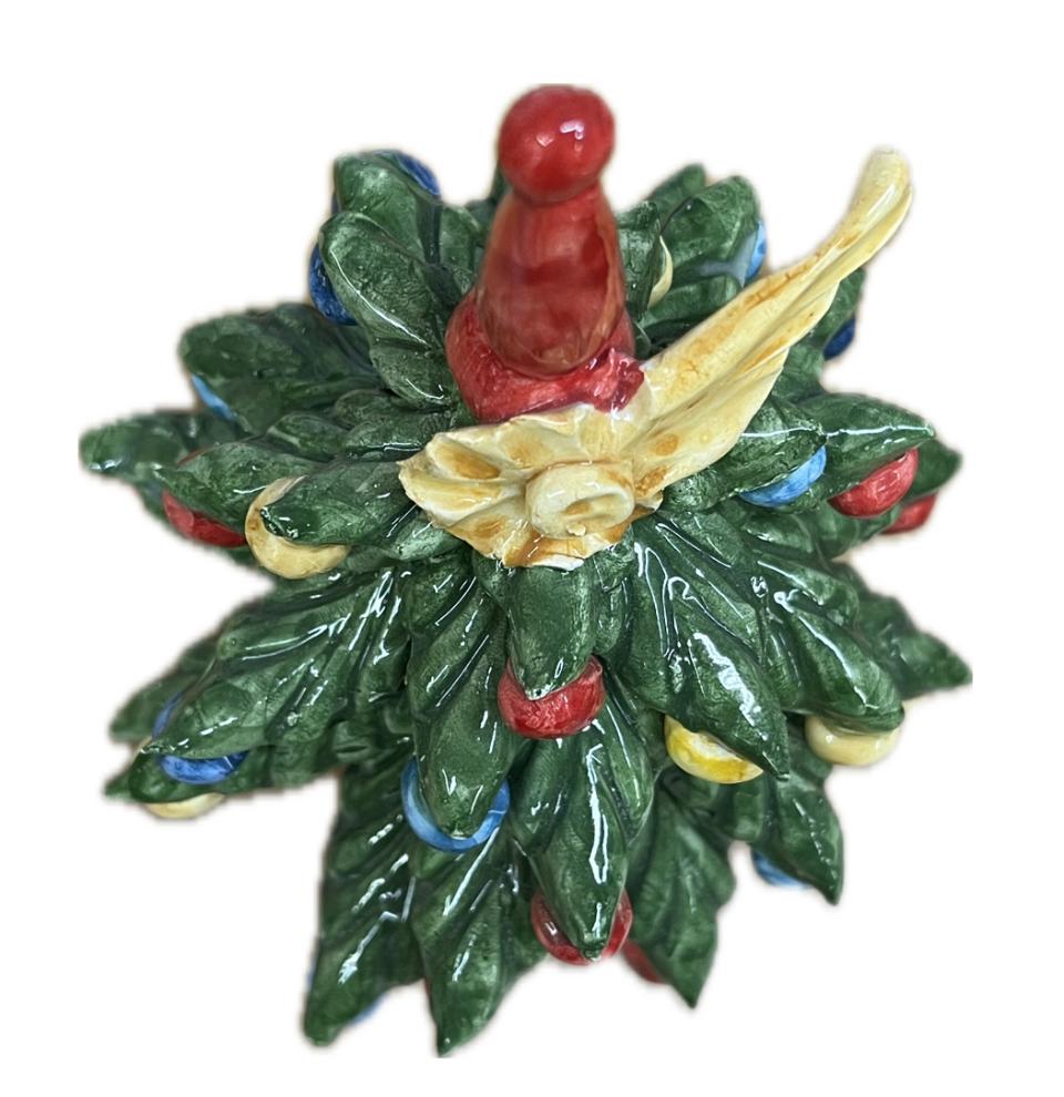 Albero di Natale in ceramica Produzione artigianale di Caltagirone h.18/19 cm