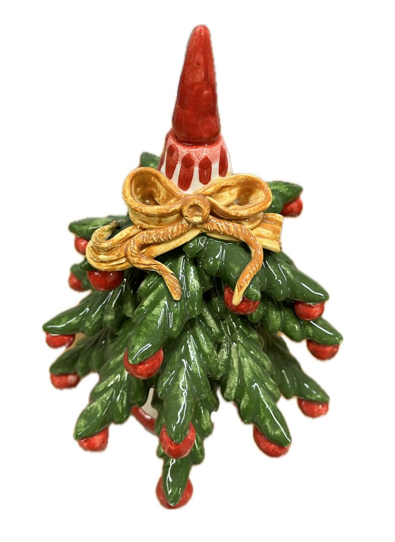 Albero di Natale in ceramica Produzione artigianale di Caltagirone H 18/19cm