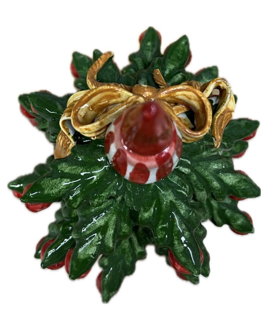 Albero di Natale in ceramica Produzione artigianale di Caltagirone H 18/19cm