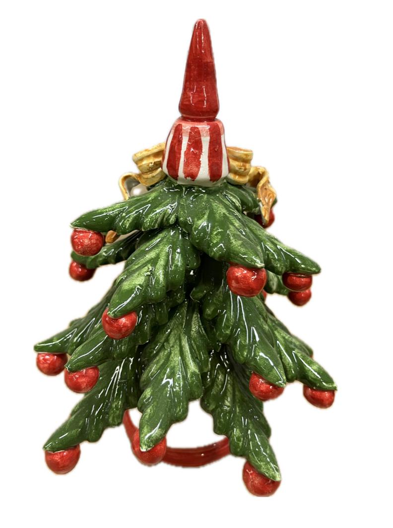 Albero di Natale in ceramica Produzione artigianale di Caltagirone H 18/19cm