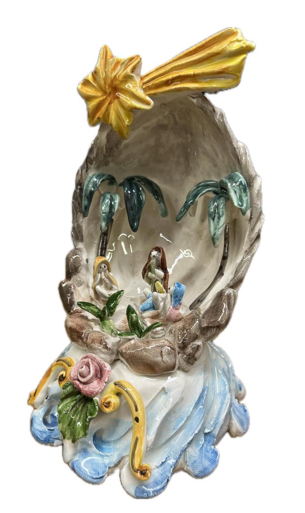 Presepe in ceramica Produzione artigianale di Caltagirone H 18cm