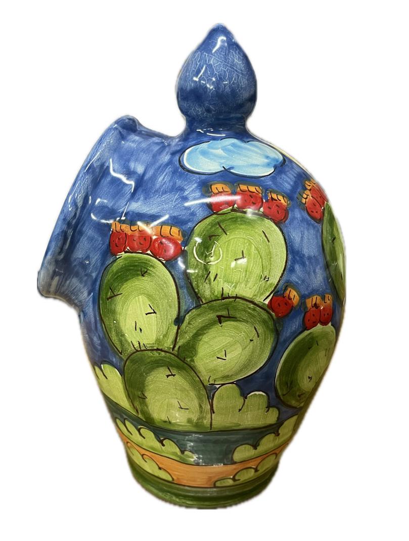 Saliera a salvadanaio Produzione artigianale di Caltagirone H 25cm