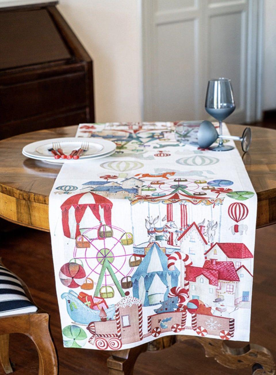 Runner di natale Prodotto in lino 150 x 50
