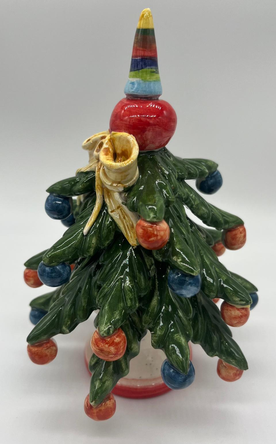 Albero di Natale in ceramica Produzione artigianale di Caltagirone H 18/19cm