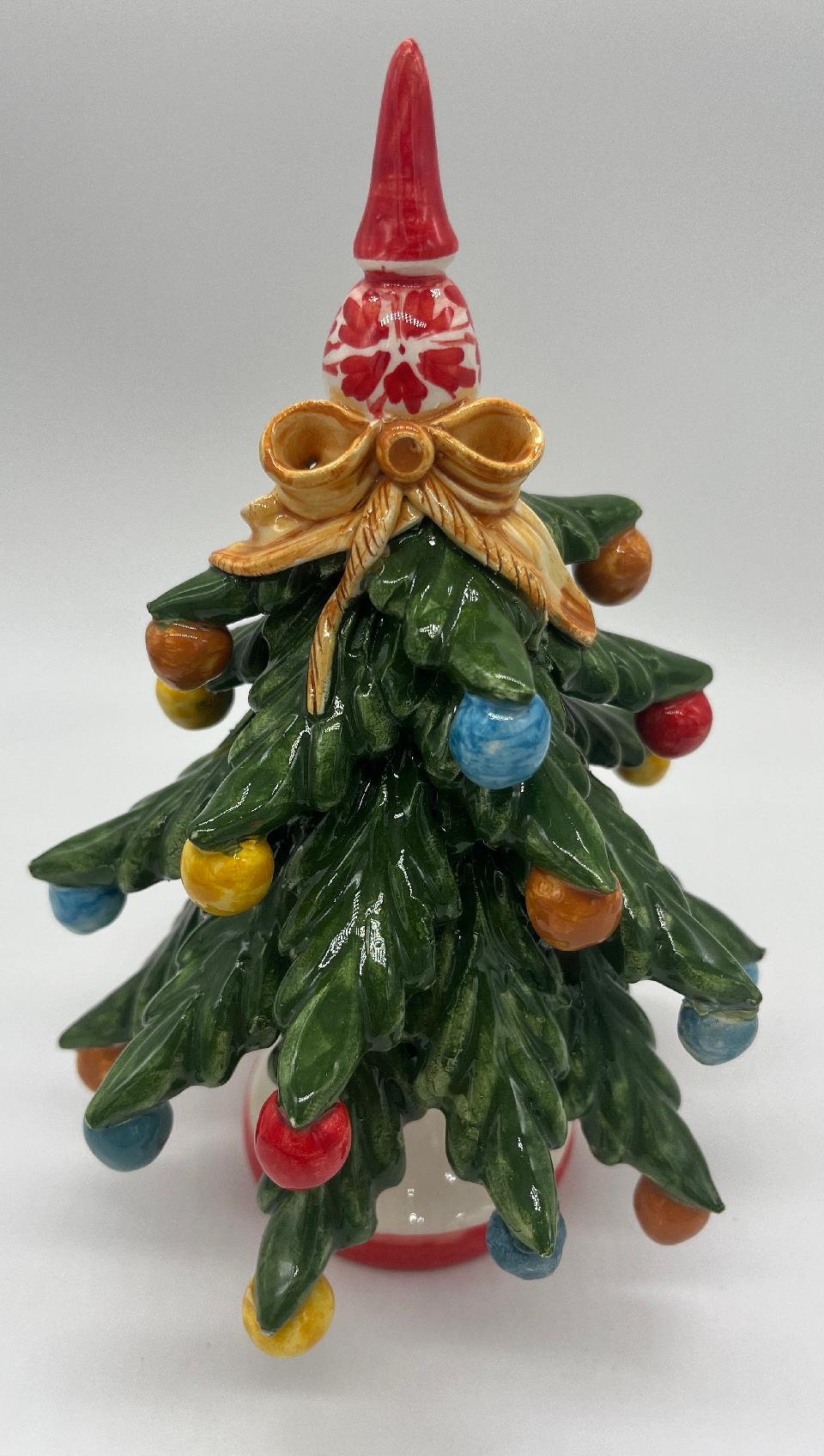 Albero di Natale in ceramica Produzione artigianale di Caltagirone H 18/19cm