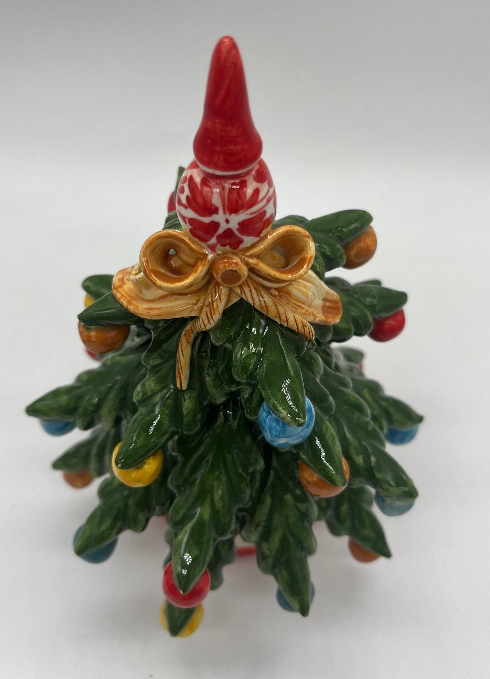 Albero di Natale in ceramica Produzione artigianale di Caltagirone H 18/19cm