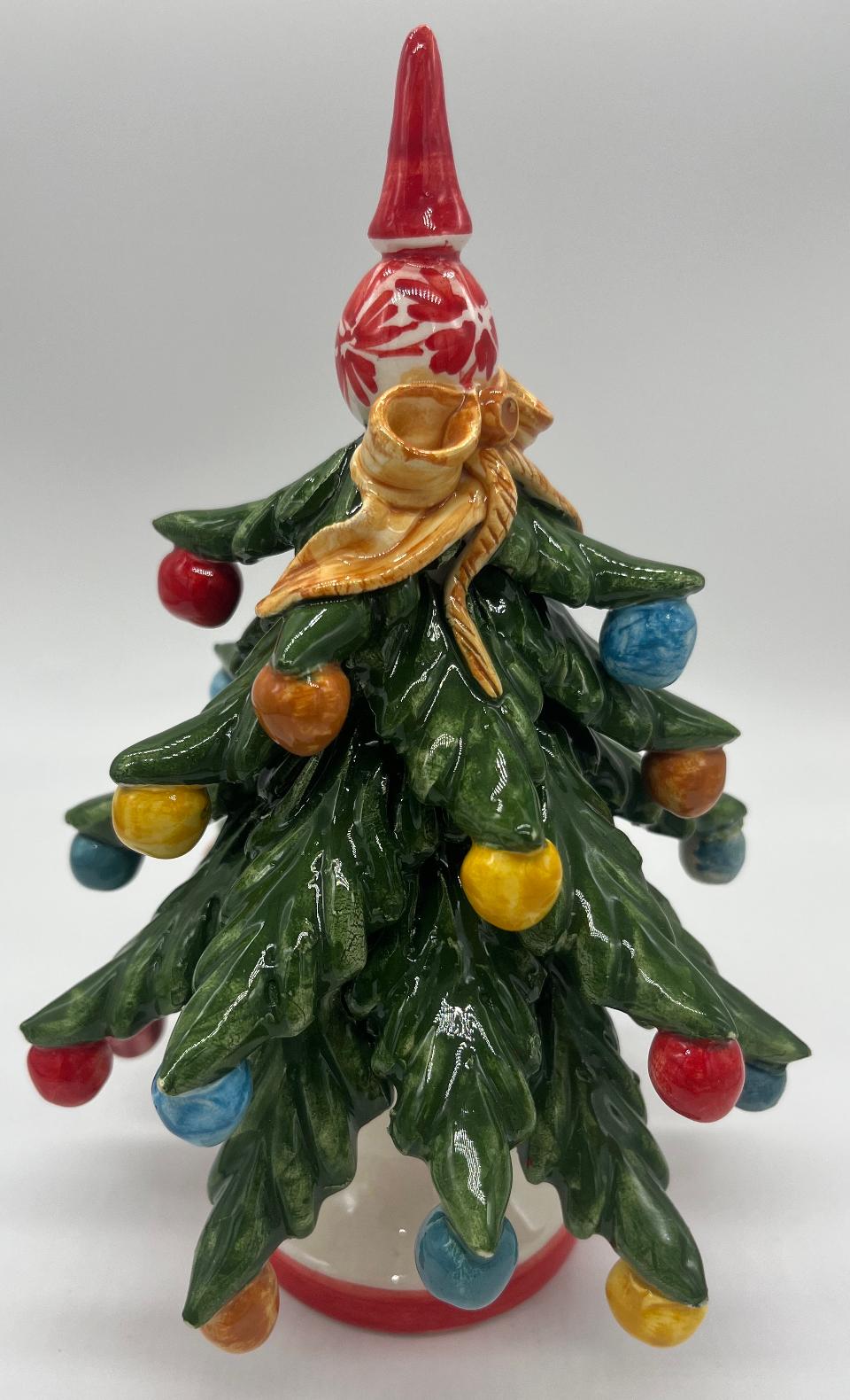 Albero di Natale in ceramica Produzione artigianale di Caltagirone H 18/19cm