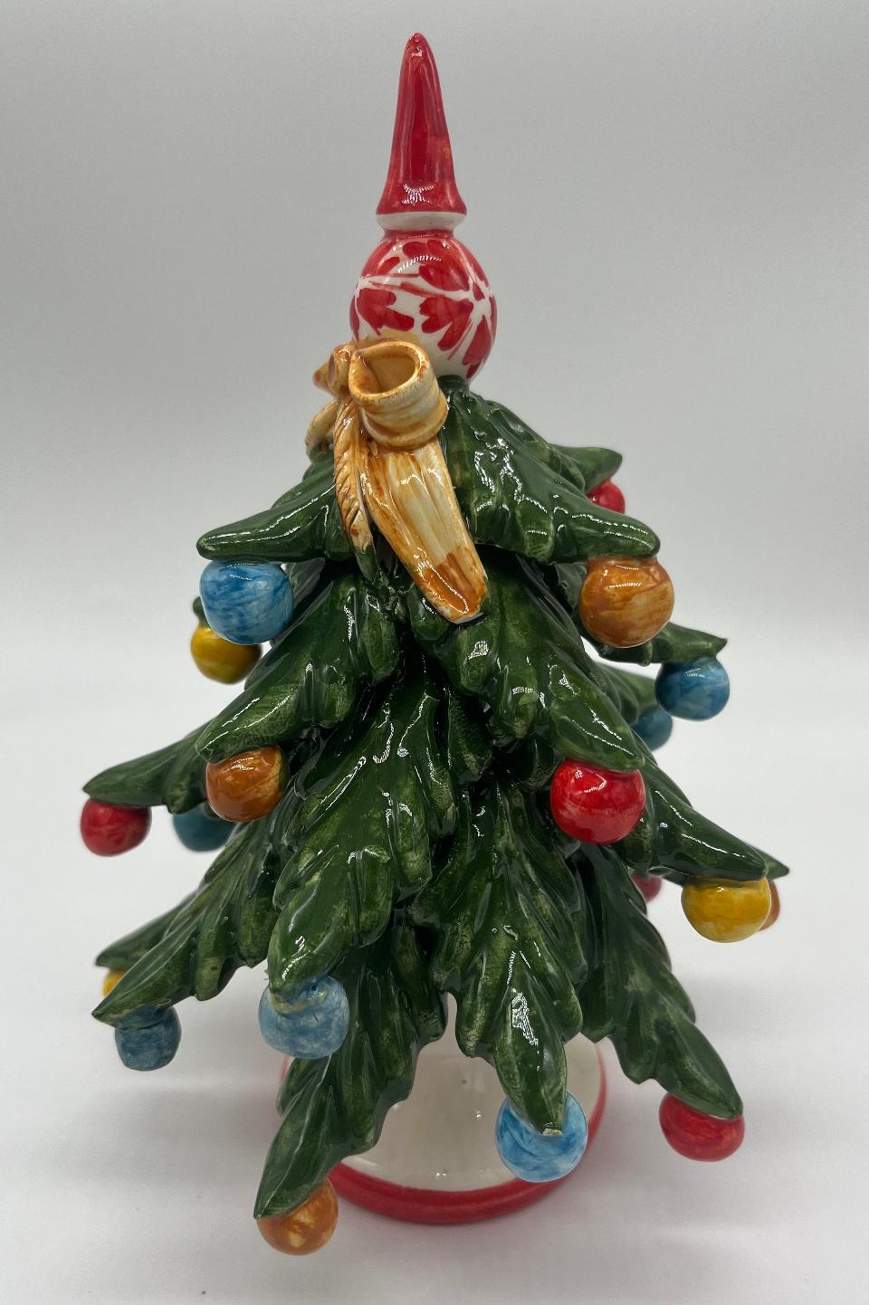 Albero di Natale in ceramica Produzione artigianale di Caltagirone H 18/19cm