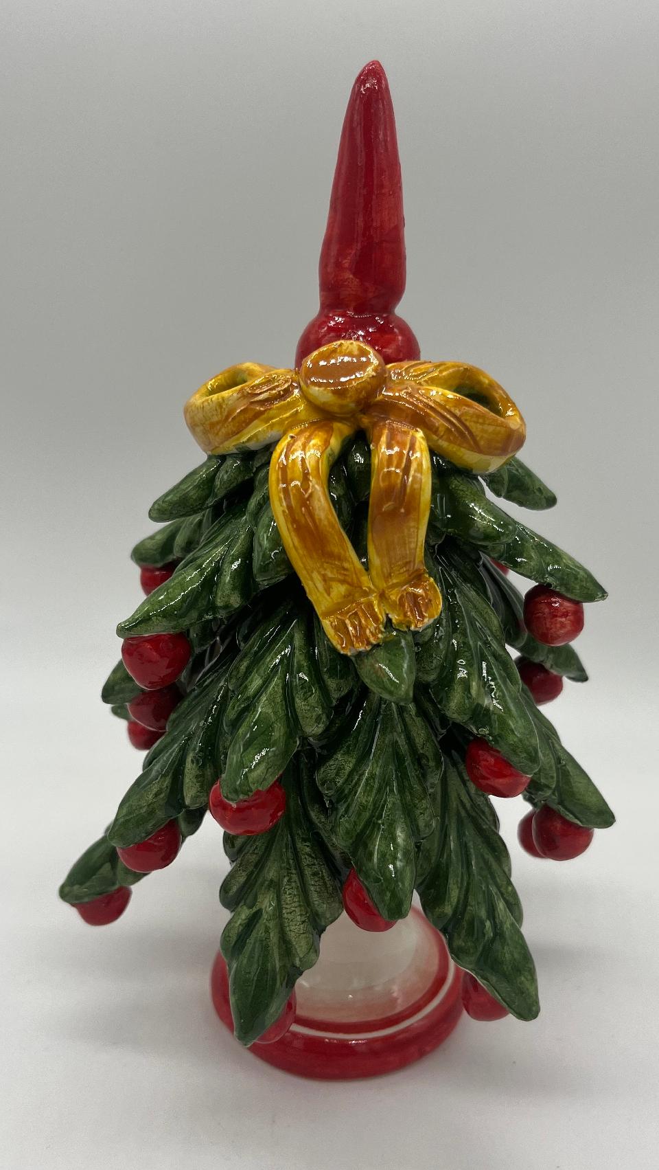 Albero di Natale in ceramica Produzione artigianale di Caltagirone H 18/19cm