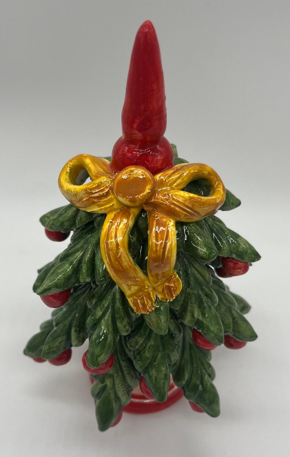 Albero di Natale in ceramica Produzione artigianale di Caltagirone H 18/19cm