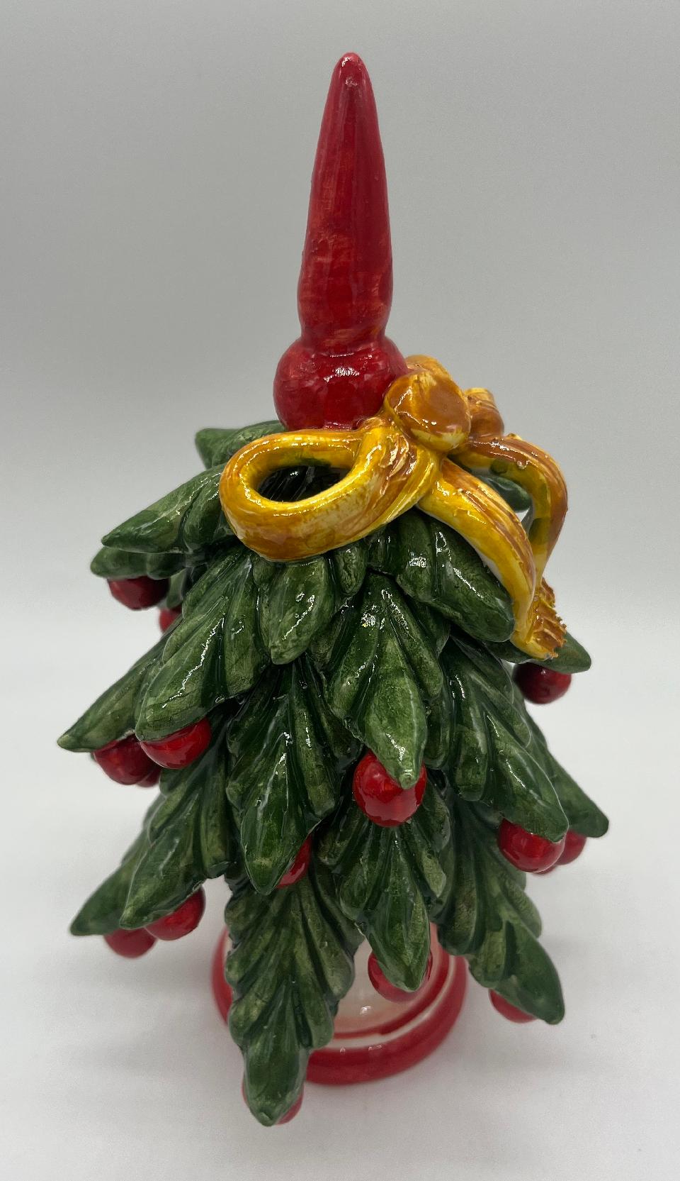 Albero di Natale in ceramica Produzione artigianale di Caltagirone H 18/19cm