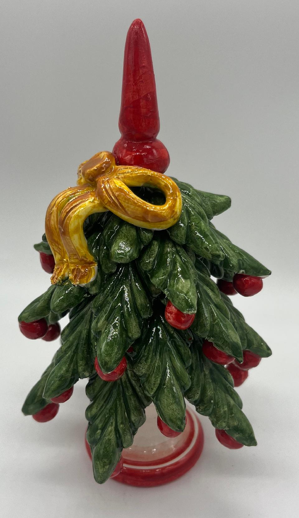 Albero di Natale in ceramica Produzione artigianale di Caltagirone H 18/19cm