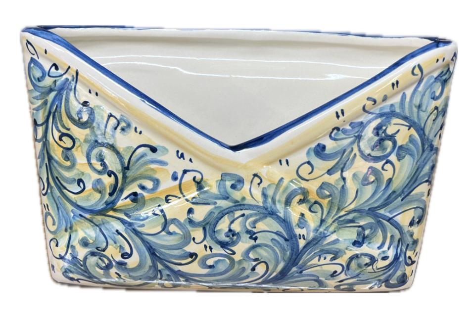 Porta lettere in ceramica Produzione artigianale di Caltagirone H 18cm