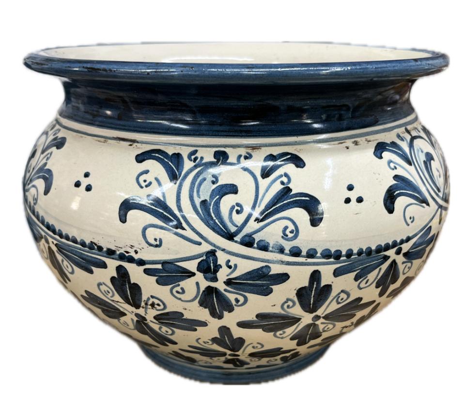 Portavaso cachepot in ceramica Produzione artigianale di Caltagirone H 25cm