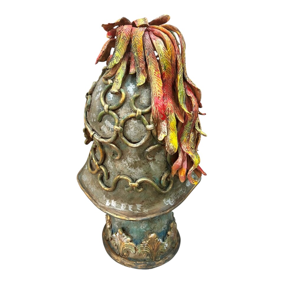 Teste di moro collezione I Miti modello Orlando Furioso Produzione artigianale di Palermo h.40cm