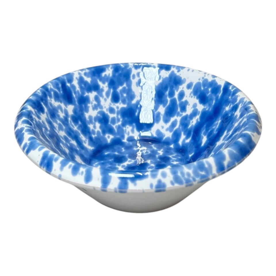 Ciotola lemmo piccola decoro screziato in ceramica siciliana Produzione artigianale di Santo Stefano di Camastra Diametro 12cm