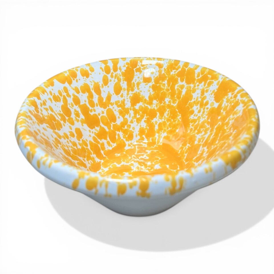 Ciotola lemmo media decoro screziato in ceramica siciliana Produzione artigianale di Santo Stefano di Camastra Diametro 15cm