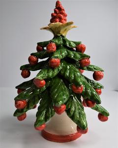Albero di Natale in ceramica Produzione artigianale di Caltagirone  h.18/19 cm