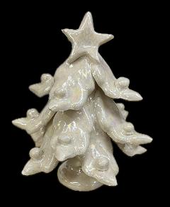 Albero di Natale in ceramica con madreperla Produzione artigianale di Caltagirone h.14