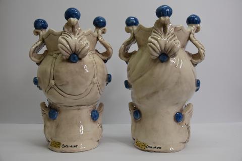 Teste di moro con corona decorata Produzione artigianale di Caltagirone h.35cm