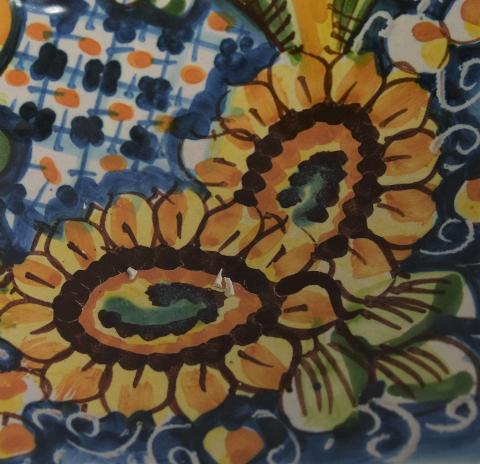 Svuotatasche in ceramica  Produzione artigianale di Caltagirone  21 x 21