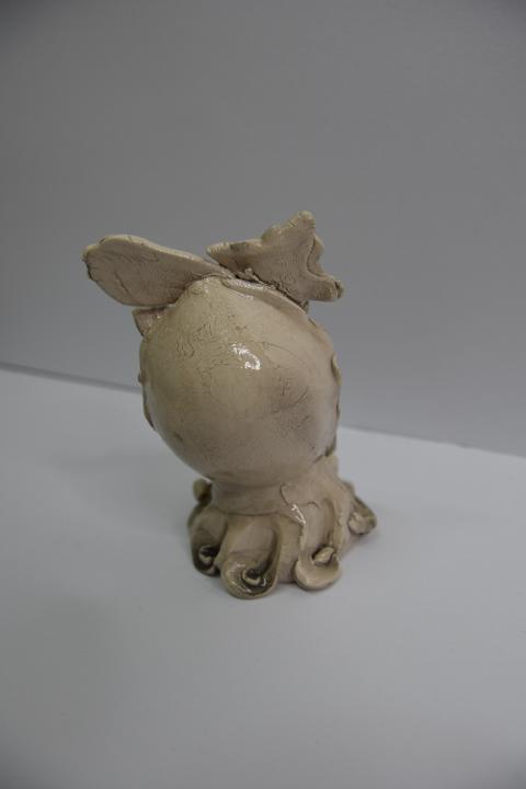 Presepe in ceramica con rosa Produzione artigianale di Caltagirone  h.13