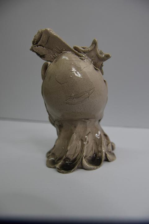 Presepe in ceramica con palma decorata Produzione artigianale di Caltagirone  h.15