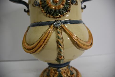 Vaso monumentale in ceramica Produzione artigianale di Caltagirone  h.32