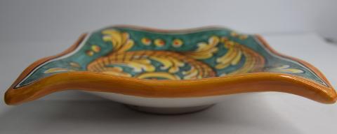Svuota tasche/Porta caramelle in ceramica  Produzione artigianale di Caltagirone  21 x 21