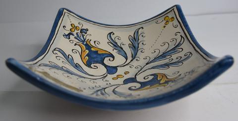 Svuota tasche/Porta caramelle in ceramica Produzione artigianale di Caltagirone 21 x 21