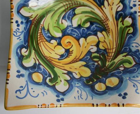 Svuota tasche/Porta caramelle in ceramica Produzione artigianale di Caltagirone 21 x 21