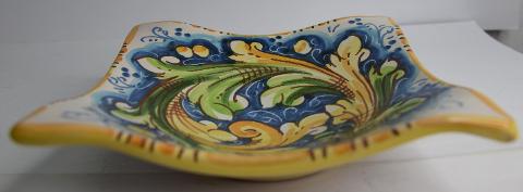 Svuota tasche/Porta caramelle in ceramica Produzione artigianale di Caltagirone 21 x 21