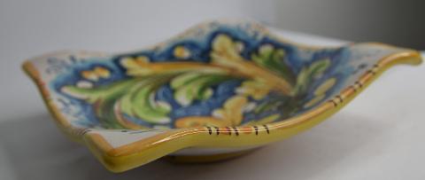 Svuota tasche/Porta caramelle in ceramica Produzione artigianale di Caltagirone 21 x 21