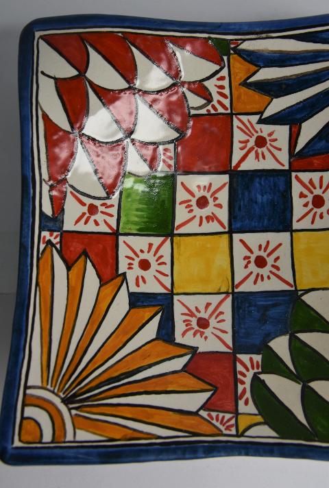 Svuota tasche/Porta caramelle in ceramica Produzione artigianale di Caltagirone 21 x 21