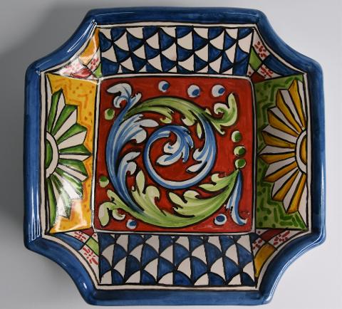 Svuota tasche/Porta caramelle in ceramica Produzione artigianale di Caltagirone decoro siciliano