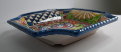 Svuota tasche/Porta caramelle in ceramica Produzione artigianale di Caltagirone decoro siciliano