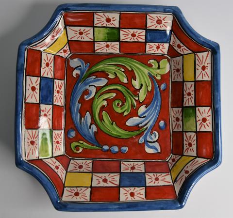 Svuota tasche/Porta caramelle in ceramica Produzione artigianale di Caltagirone decoro siciliano