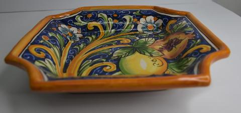 Svuota tasche/Porta caramelle in ceramica  Produzione artigianale di Caltagirone  22 x 22