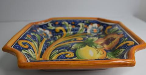 Svuota tasche/Porta caramelle in ceramica  Produzione artigianale di Caltagirone  22 x 22