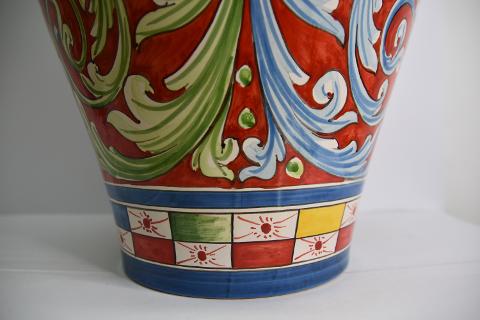 Porta ombrelli h.50 Produzione artigianale di Caltagirone  decoro siciliano