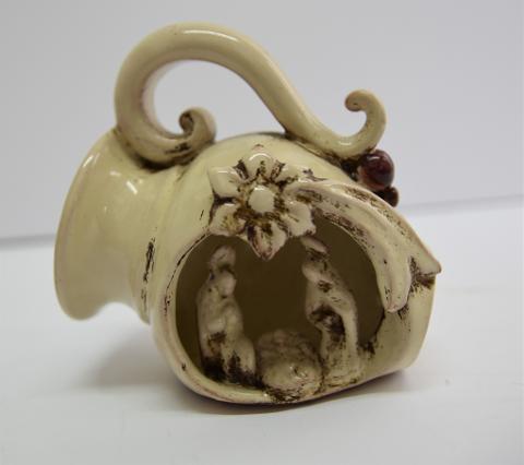 Presepe in ceramica  Produzione artigianale di Caltagirone  h.12