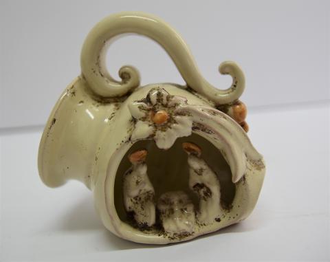 Presepe in ceramica  Produzione artigianale di Caltagirone  h.12