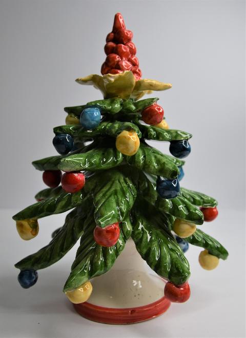 Albero di Natale in ceramica Produzione artigianale di Caltagirone  h.18/19 cm