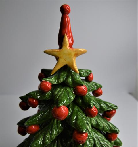 Albero di Natale in ceramica Produzione artigianale di Caltagirone  h.23/24 cm