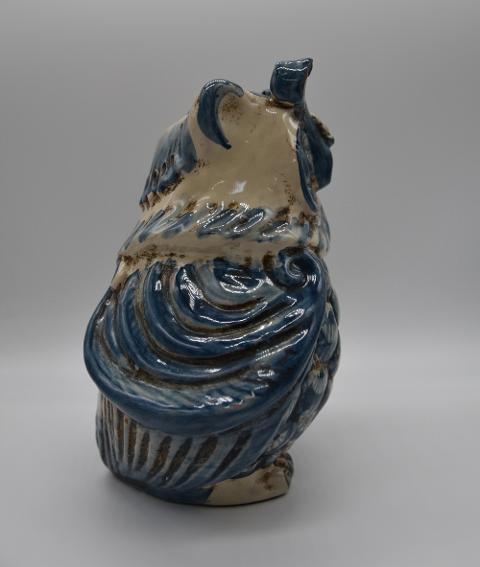 Civetta in ceramica Produzione artigianale di Caltagirone h.15 cm
